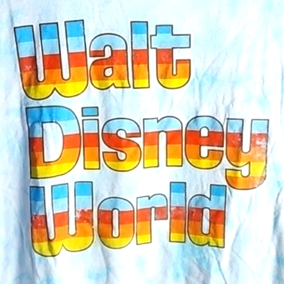 VINTAGE Walt Disney World Light blue Tie dye graphic tee Size M - Picture 2 of 7